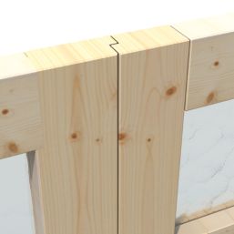 Green & Taylor  12-Obscure Light 7,0" x 7,0" Non-Insulated Frameless Pine Hinged Garage Door Pine