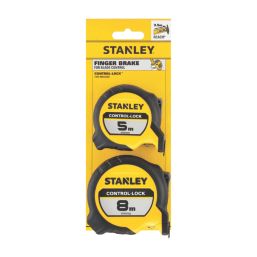 Stanley Control-Lock Twin Pack 5m & 8m Tape Measure 2 Piece Set