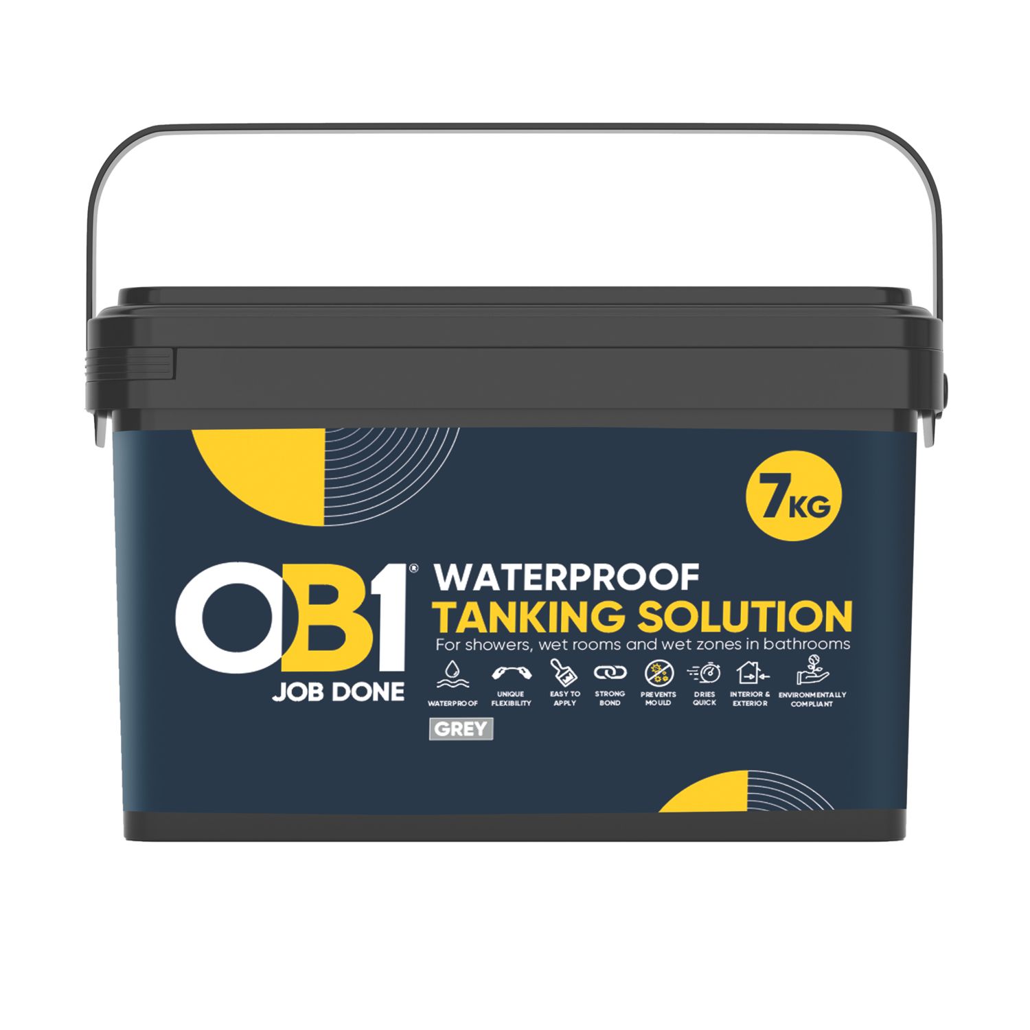 OB1 Grey Waterproof Tanking Solution 7kg (531EG)