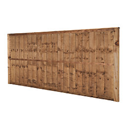 Forest Vertical Board Closeboard  Garden Fencing Panel Dark Brown 6' x 3' Pack of 20
