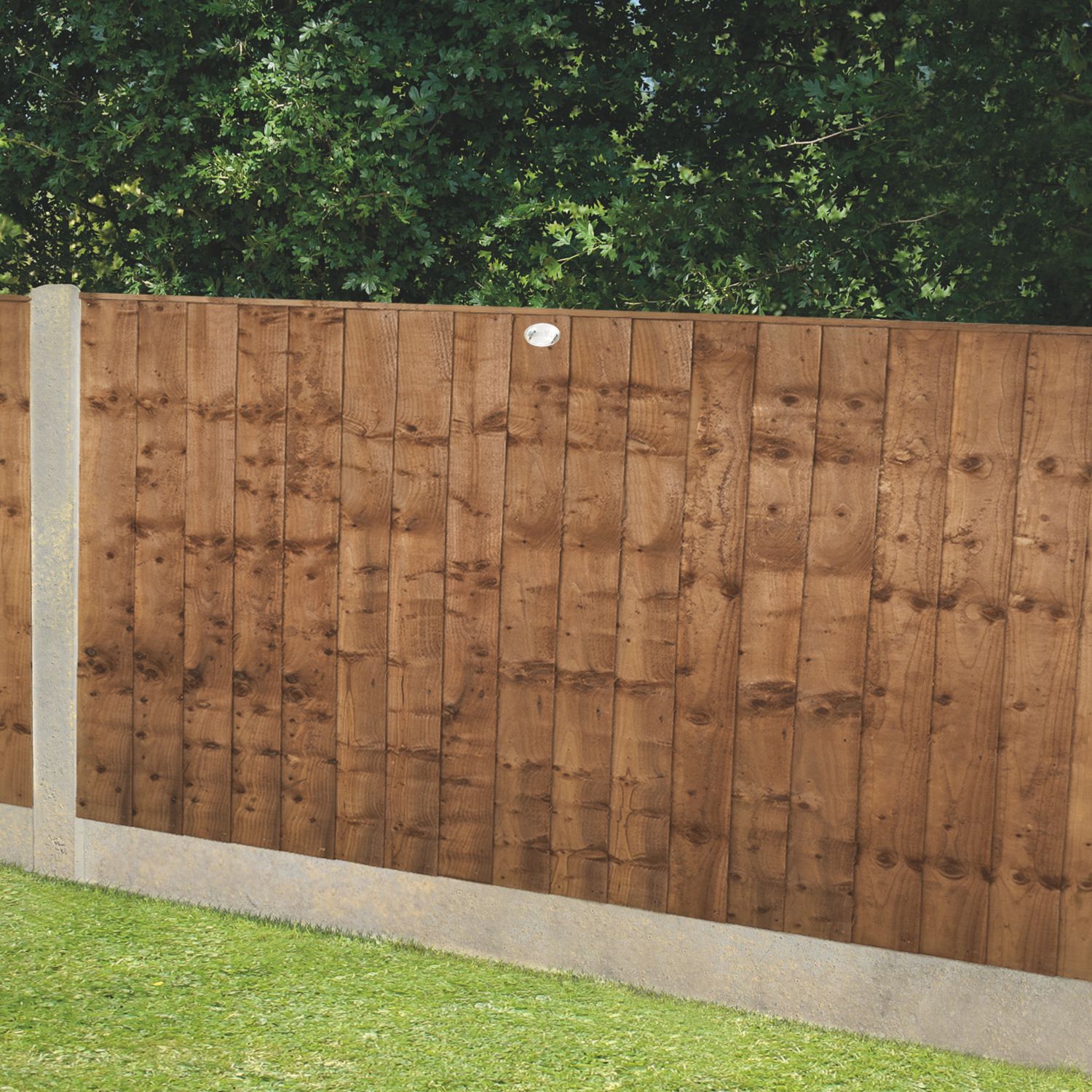 Forest Vertical Board Closeboard Fence Panels Dark Brown 6' x 3' Pack of 20 (531FL)