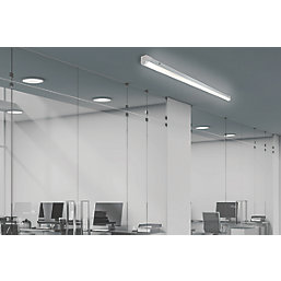 Knightsbridge BATSC Single 4ft Maintained or Non-Maintained Switchable Emergency LED Batten With Microwave Sensor 18/32W 2600 - 4490lm 230V