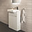 Ideal Standard i.life S Semi-Countertop Floorstanding Basin Unit with Chrome Handles & Basin Matt White 600mm x 210mm x 835mm