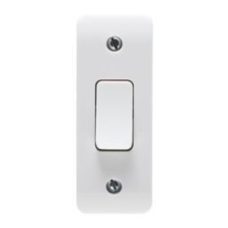 Crabtree Instinct 10AX 1-Gang 2-Way Architrave Switch  White