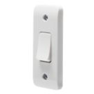Crabtree Instinct 10AX 1-Gang 2-Way Architrave Switch  White