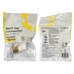 Flomasta  Plastic Push-Fit Angled Tap Connector 15mm x 1/2"