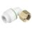 Flomasta  Plastic Push-Fit Angled Tap Connector 15mm x 1/2"