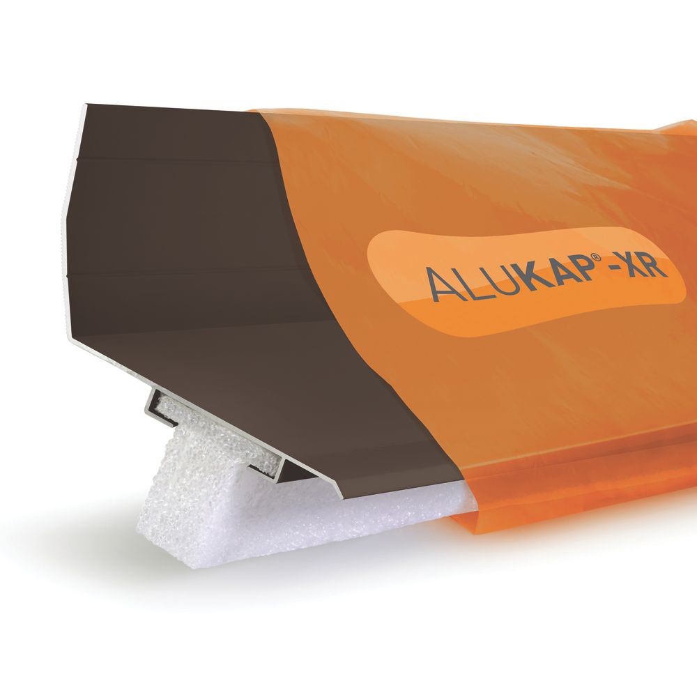 ALUKAP-XR AKX900B Aluminium Top Wall Flashing Brown 132 x 105mm x 2.4m