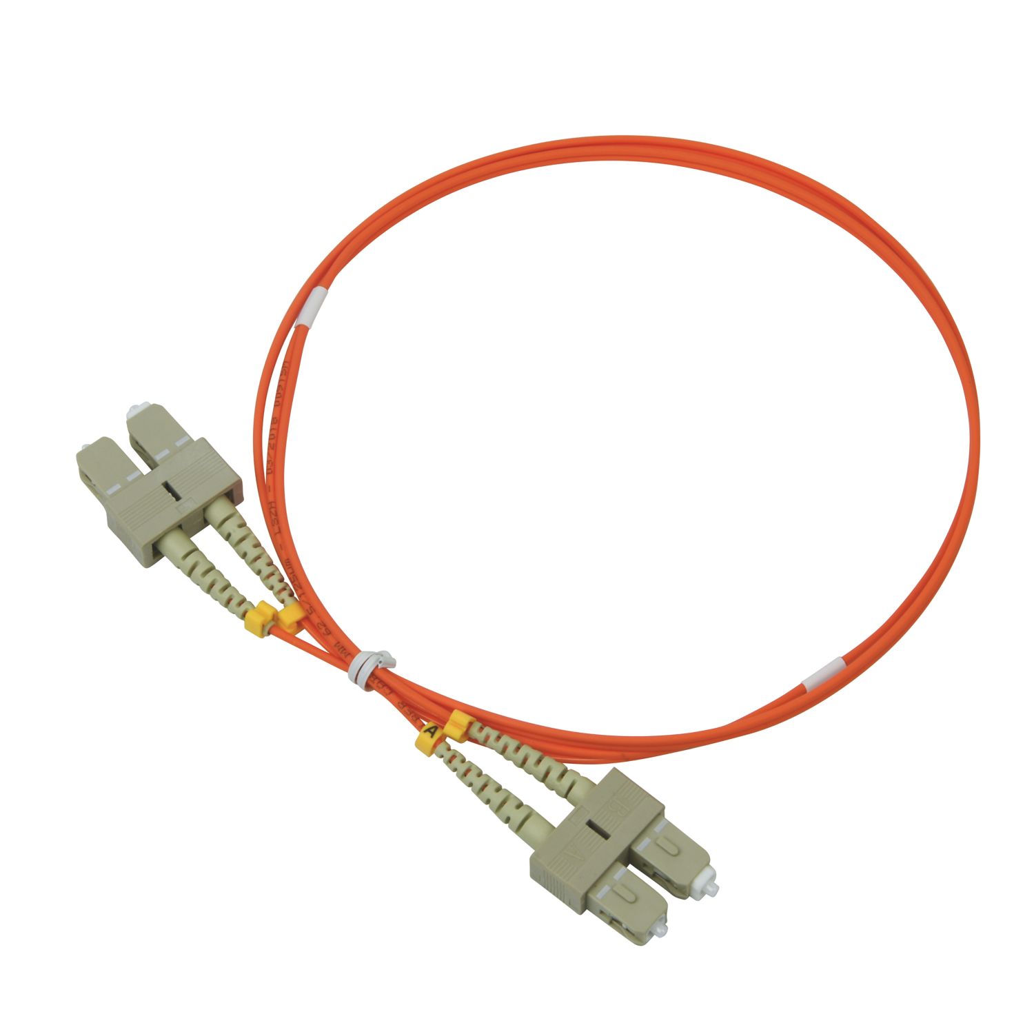 Labgear Duplex Multi Mode Orange SC- SC OM1 LSZH Fibre Optic Cable 1m (531KM)
