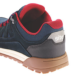 Site Scoria    Safety Trainers Navy Blue & Red Size 7
