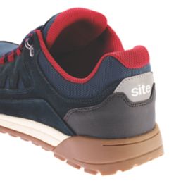 Site Scoria Size 7  Navy Blue/Red   Steel Toe Cap Safety Trainers