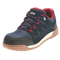 Site Scoria   Safety Trainers Navy Blue & Red Size 7
