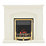 Be Modern Bramwell Electric Fireplace White 1142mm x 300mm x 1016mm