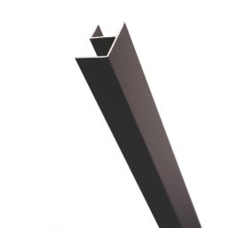 Multipanel Type 100 Flush Corner Matt Black 2450mm x 11mm