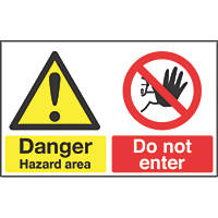 "Danger Hazard Area" Sign 300 x 500mm