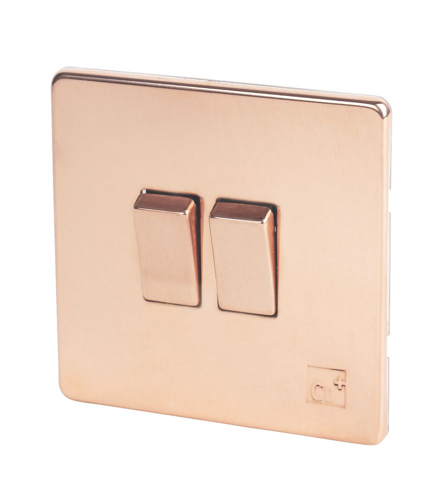 Varilight  10AX 2-Gang 2-Way Light Switch  Anti-Microbial Copper