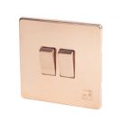 Varilight  10AX 2-Gang 2-Way Light Switch  Anti-Microbial Copper