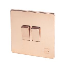 Varilight  10AX 2-Gang 2-Way Light Switch  Anti-Microbial Copper