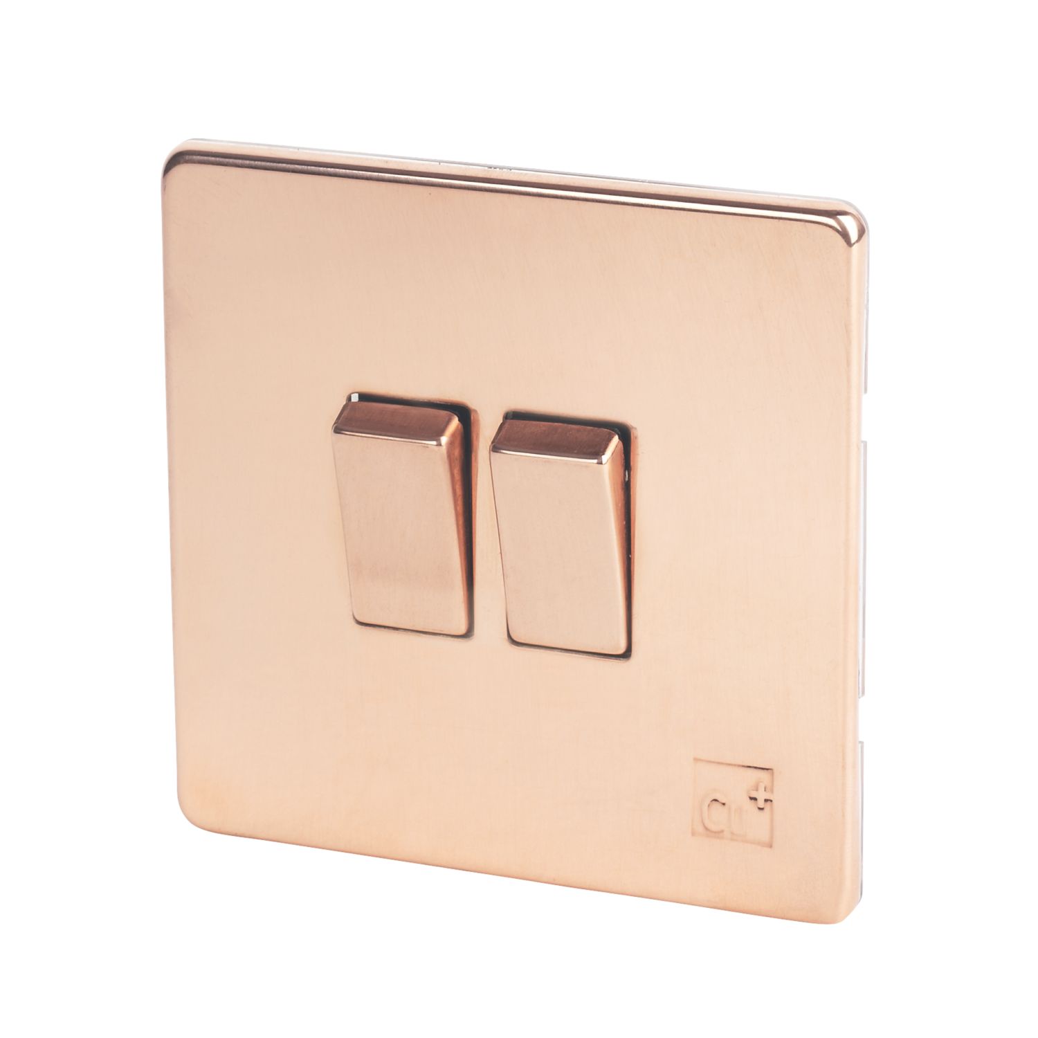 Varilight 10AX 2-Gang 2-Way Light Switch Anti-Microbial Copper (5320H)