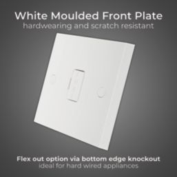 British General 900 Series 13A Unswitched Fused Spur & Flex Outlet  White