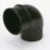 FloPlast  92.5° Round Offset Bend Black 68mm
