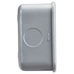 Knightsbridge Metal Clad 13A Unswitched Metal Clad Fused Spur & Flex Outlet with Neon