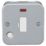 Knightsbridge Metal Clad 13A Unswitched Metal Clad Fused Spur & Flex Outlet with Neon