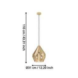 Eglo Carlton Pendant Light Gold-Coloured