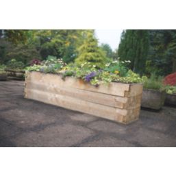 Forest Caledonian Trough Garden Planter Natural Timber 1800mm x 448mm x 448mm