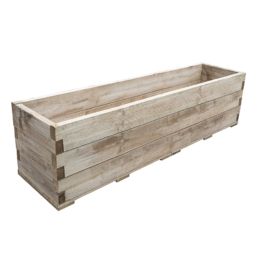 Forest Caledonian Trough Garden Planter Natural Timber 1800mm x 448mm x 448mm