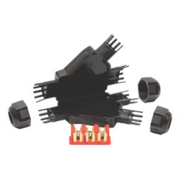 Raytech Fred Y-N 3-Entry 3-Pole IP69K Gel-Filled Branch Cable Joint Black