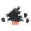 Raytech Fred Y-N 3-Entry 3-Pole IP69K Gel-Filled Branch Cable Joint Black
