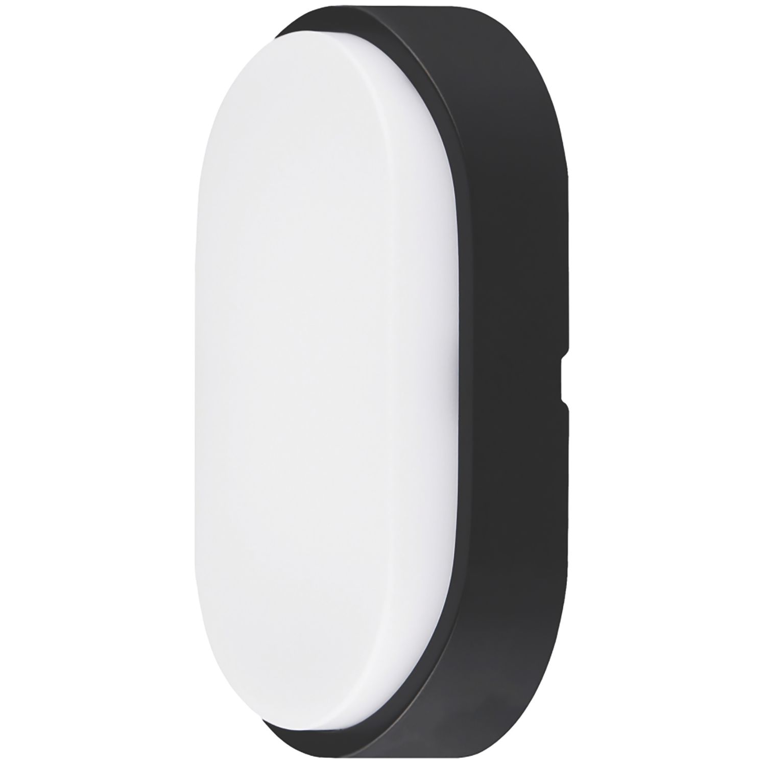 Luceco Eco Indoor & Outdoor Oval LED Decorative Bulkhead Black/White 10W 700lm (532JK)
