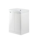 Floorstanding Vanity Unit & Basin Gloss White 605mm x 460mm x 840mm
