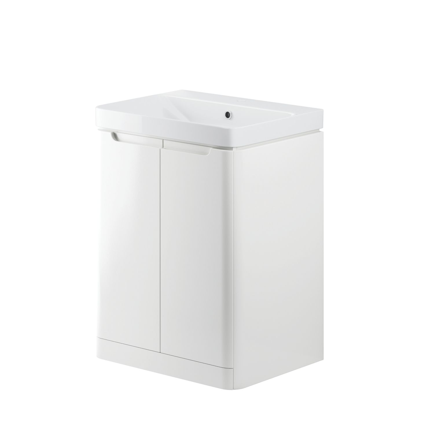 Floorstanding Vanity Unit & Basin Gloss White 605mm x 460mm x 840mm (532PJ)