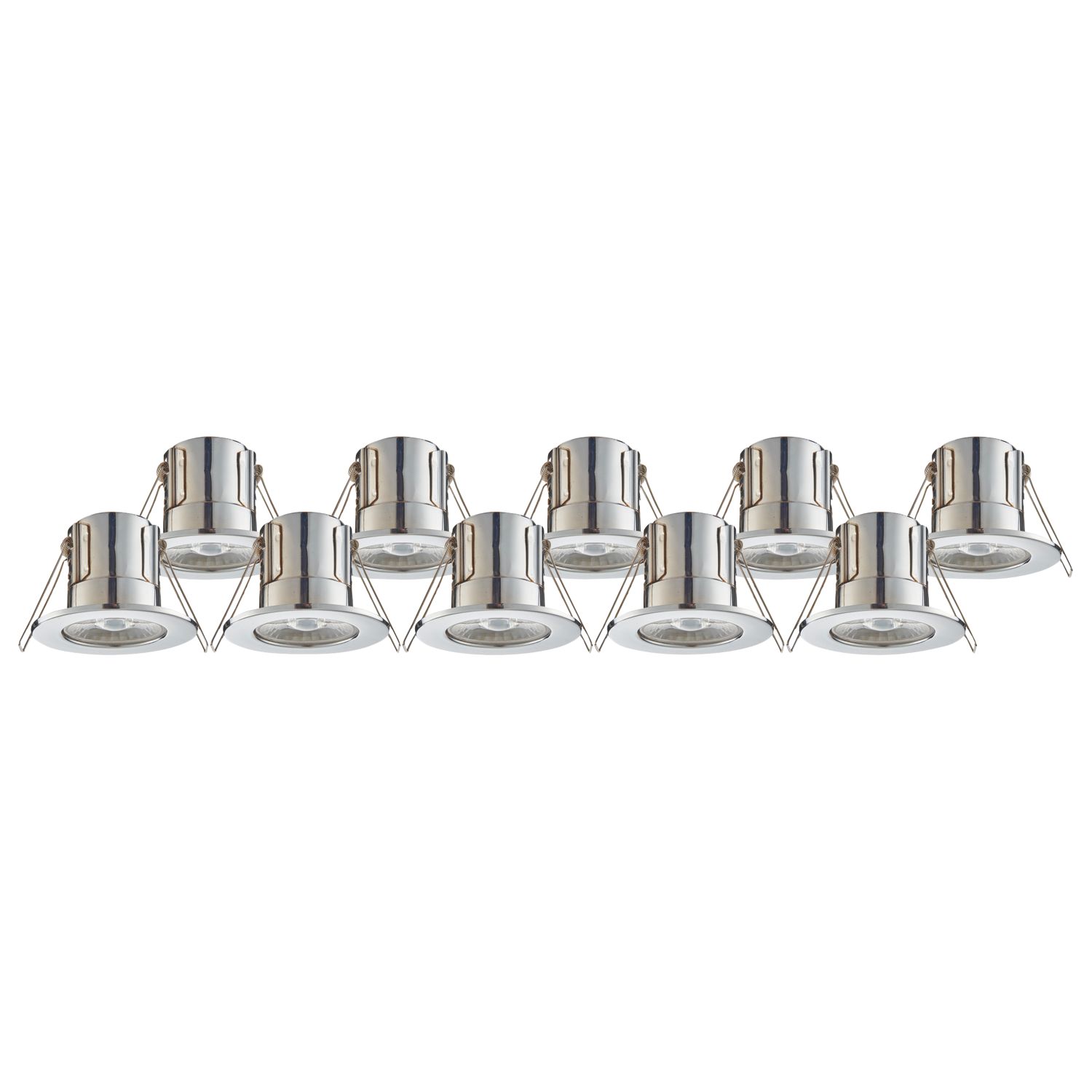 LAP Cosmoseco Fixed Fire Rated LED Downlights Chrome 5.8W 450lm 10 Pack (532PP)