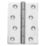 Smith & Locke Polished Chrome  Fixed Pin Butt Hinges  100mm x 71mm 2 Pack