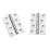 Smith & Locke Polished Chrome  Fixed Pin Butt Hinges  100mm x 71mm 2 Pack