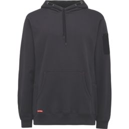 Hard Yakka Brushed Fleece Hoodie Grey Marl X Large 43" Chest