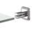 Swirl Swindale Chrome Tempered Glass & Zinc Alloy Bathroom Shelf 400mm x 107mm x 50mm