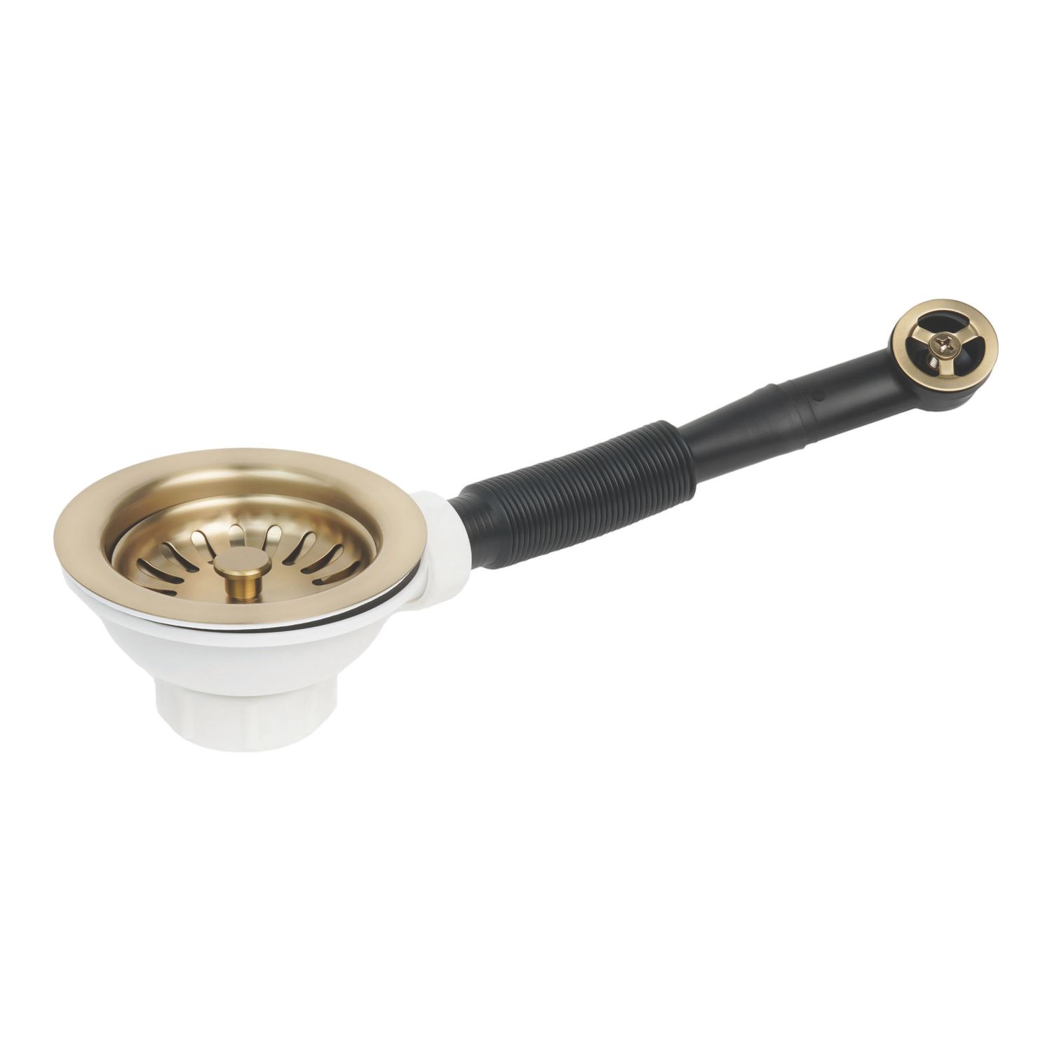 Flomasta Sink Strainer Brushed Brass 90mm (532YX)