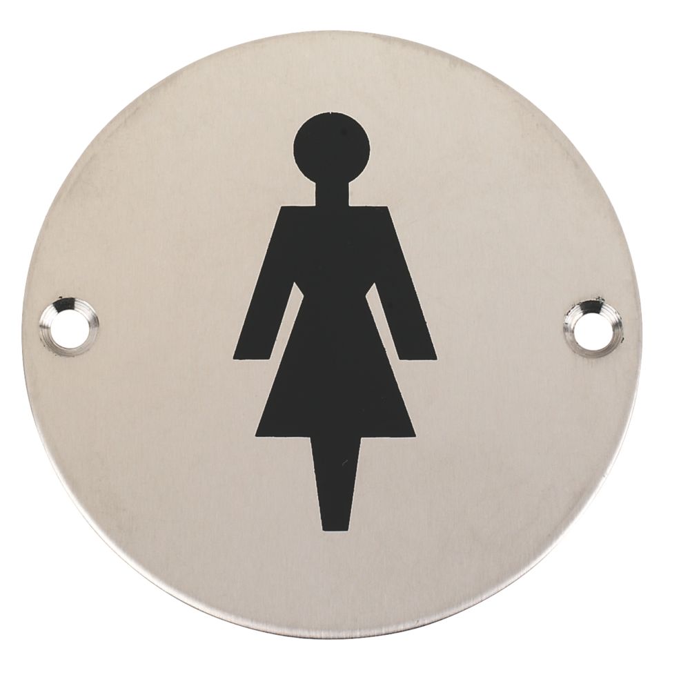 Essentials Female Toilet Sign 76mm Screwfix