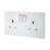 British General 900 Series 13A 2-Gang SP Switched Plug Socket White
