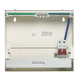 Wylex  13-Module 11-Way Part-Populated  Main Switch Consumer Unit