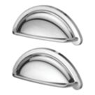 Essentials Chervil Cup Pull Handles Polished Chrome 94mm 2 Pieces