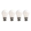 LAP  B22 Mini Globe LED Light Bulb Milky 470lm 2.9W 4 Pack