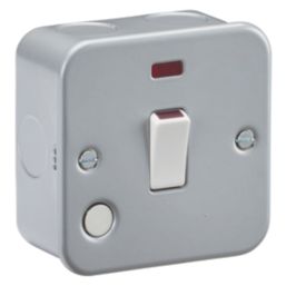 Knightsbridge  20A 1-Gang DP Metal Clad Control Switch with Neon