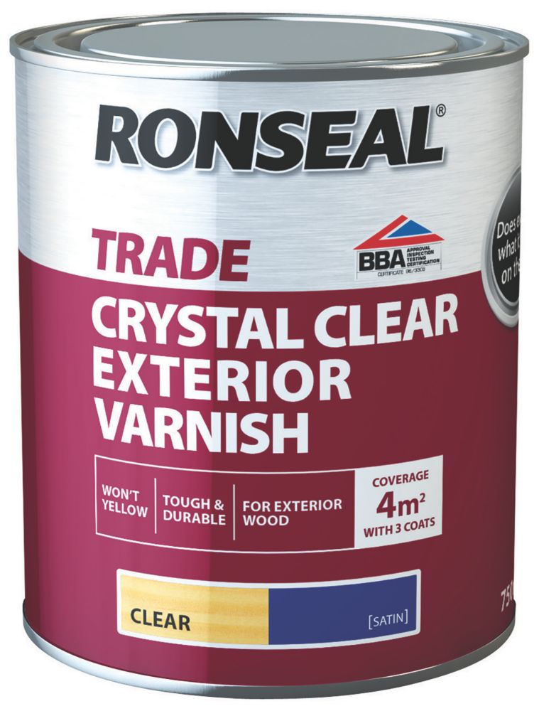 Ronseal 10-Year Exterior Wood Paint Satin Black 750ml - Screwfix