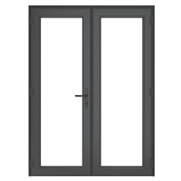 Crystal  Anthracite Grey Triple-Glazed uPVC French Door Set 2090mm x 1490mm