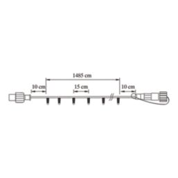 ExtendLite 100 LED Indoor & Outdoor Ice White String Christmas Light Chain
